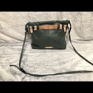 Burberry Dark Green Leather Crossbody